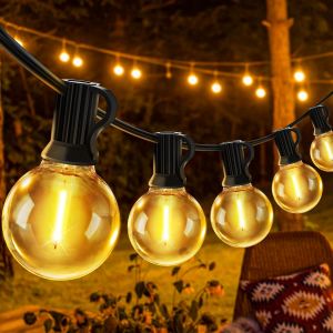 AIOU-Guirlande Lumineuse Guinguette Exterieur 20M-G40 65.5Ft Led Ampoules De Guirlandes Jardin Lumiere Exterieure Connectable Ip44 Imperméable Guirlande Lumières Extérieur Terrasse Pergola Balcon - Neuf