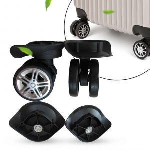 1 paire de valise à bagages roues de remplacement roue à double rangée roue pivotante roulettes silencieuses pour valise de voyage porte-valise valise à roulettes - Neuf