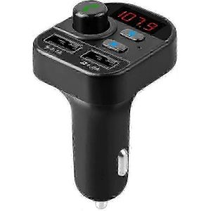 &Eacute;metteur Fm Bluetooth De Voiture,Lecteur Mp3 Bluetooth,Adaptateur Radio Sans Fil,Allume-Cigare Chargeur Rapide Avec Deux Ports Usb,Kit De Voiture Mains Libres Sans Fil - Neuf