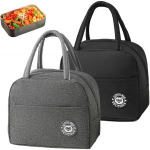 Kalanka-2 Pi&egrave;ces Sac Isotherme &Agrave; Repas 7l Sac Lunch Box, Petite Glaciere Souple Isotherme Avec Doublure En Feuille D'aluminium, Mini Glaciere Pour Femmes Hommes Et &Eacute;tudiants &Agrave; L&iquest;&Eacute;cole Et Au Bureau,No - Neuf