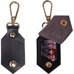 KAL-Porte-Cl&eacute;s Photo En Cuir Personnalis&eacute;s, Porte-Cl&eacute;s Personnalis&eacute; Avec Phot, Porte Clef Personnalisables, Idee Cadeau Pour Couple, Homme, Papa, Parrain, Anniversaire - Neuf