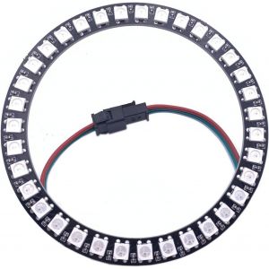 ChenQuanSarl-Ws2812B 8/16/24/35/45/60/241 Led Pixel Ring Modules Led Adressables Ws2812 Ic Rvb, Pleine Couleur, Led Rondes Dc 5V (35 Led, Noir) - Neuf