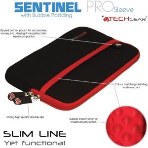 &Eacute;tui, Housse, Sacoche de Protection Zipp&eacute;e en N&eacute;opr&egrave;ne avec Int&eacute;rieur Anti-Choc &agrave; Bulles Compatible pour iPad Mini 4, 3, 2, Galaxy Tab 8"" Acer Iconia 8"", ASUS MeMo 8 [Rouge] - Neuf