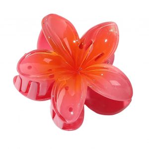 Pince À Cheveux En Forme De Fleur Pour Femmes, Petite Griffe, Dégradé De Couleur, Design Antidérapant, Épingle À Cheveux, Outil De Coiffure-Rouge - Neuf
