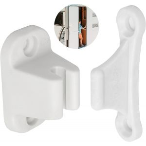 Caravane et Autocaravane Loquet de la Porte, 35 mm et 48 mm Espacement des Trous, Blanc de Serrure de Porte de, de Service et de Stockage de la Porte, camping-car de la Porte de Sécurité - Neuf