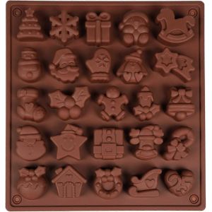 Ventes Promotionnelles Moules Sur Le Th&egrave;me De No&euml;l Moules En Silicone De No&euml;l De Qualit&eacute; Alimentaire Machine &Agrave; Bonbons Biscuits Au Chocolat Faits Maison Moules De Cuisson R&eacute;utilisables - Neuf