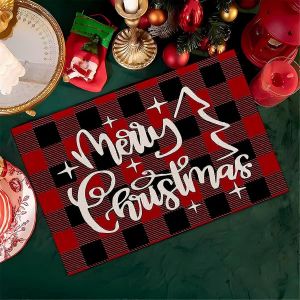 4pcs Arbres De No&euml;l Rose Neige No&euml;l Sets De Table D'hiver H - Neuf