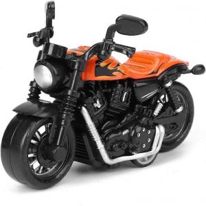 Simulation de mod&egrave;le de moto Pull-back Vehicle jouet pour enfant Intellectual Toy Gift Set (Orange) - Neuf