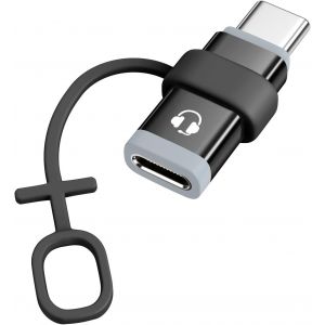 LORANKA-Adaptateur Lightning vers USB C Audio, Adaptateur USB C vers Casque Lightning Audio Compatible avec iPhone Air 17 16 15 Pro Max Plus, Pas pour Charge/Transfert de Donn&eacute;es, Noir - Neuf