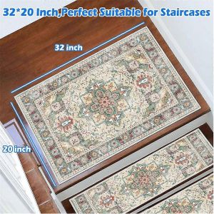 Tapis De Tapis Antidérapant Pour Marches D'escalier De Bordure,Tapis D'escalier Intérieur 32x20in - Neuf