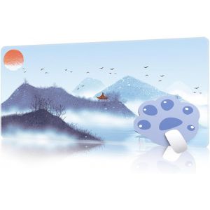 WQD-Tapis de Souris Grand XXL Gamer de Jeu de Animé de Paysage Japonais Surdimensionné Imperméable à l'eau Bord Antidérapant Pad de Bureau B6512-L - Neuf
