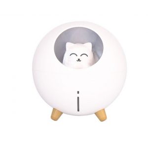 Humidificateur veilleuse Planet Cat 220 ml USB portable pour la maison et le bureau - Neuf