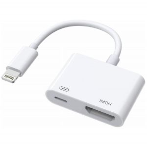 [Certifié Apple Mfi] Adaptateur Lightning Vers Hdmi Pour Iphone Vers Tv, Adaptateur Av Numérique 1080P Câble D'Écran De Synchronisation Pour Iphone 14 13 12 11 Xs Xr Vers Moniteur De Projecteur Hdtv - Neuf