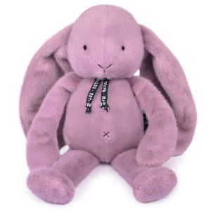 Peluche Lapin M&eacute;lo&eacute; parme guimauve 37 cm - Neuf