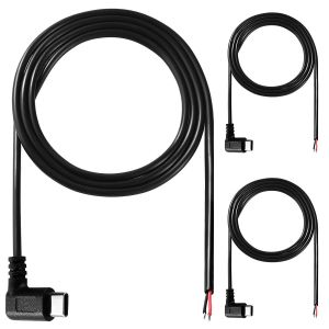 JGD-3 Pi&egrave;ces 100cm 22AWG Queue de Cochon USB Type-C M&acirc;le, 5V 3A Angle Droit USB-C vers Fil nu &agrave; 2 Broches, C&acirc;ble de Queue USB Type - C Rallonge de C&acirc;ble D'alimentation, pour Bricolage - Neuf