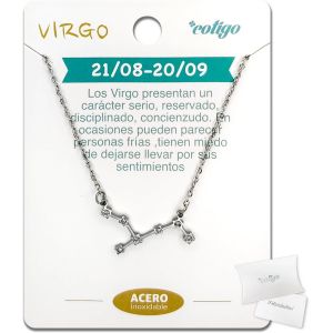 Kal-Collier Signe Du Zodiaque En Acier Inoxydable, 12 Colliers Constellations Avec Pendentif Horoscope En Zircon - Collier Femme Pour Bijoux D'astrologie - Neuf