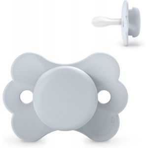 Sucette Bébé 0/6 Mois,Avec Tétine Symétrique Sx Pro En Silicone,Réversible,Plate,Flexible,Respecte Le Développement Buccodentaire,Nouveau-Né,Wonderland Bleu Uni - Neuf