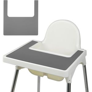 Tapis De Table Bebe, Set De Table En Silicone Pour Chaise Haute, B&eacute;b&eacute; Splash Tapis Antid&eacute;rapants Et R&eacute;sistants Aux Taches Lavable, Anti-&Eacute;claboussures Chaise Haute Pour Enfants Et Tout-Petits - Neuf
