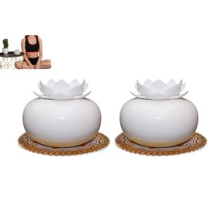 Lot de 2 diffuseurs d'huiles essentielles Lotus, humidificateurs et purificateurs d'air pour usage domestique - Neuf