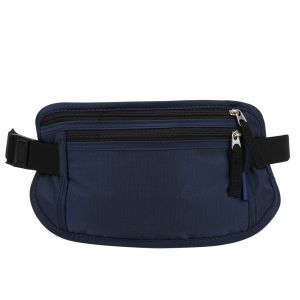 Pochette De Protection Multifonction En Nylon Bleu Fonce Pour Passeport De Voyage Et De Sport - Neuf