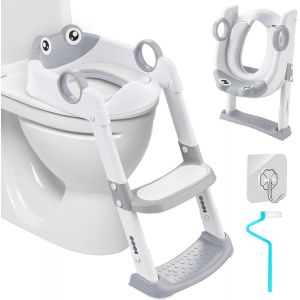 Chenquansarl-Reducteur Toilette Enfant, Rehausseur Toilette Enfant Toilette Abattant Wc Avec Reducteur Enfant, Adaptateur Toilette Enfant, Réglable En Hauteur Pliable,Éclaboussures,Adapté En Forme De - Neuf