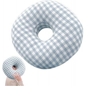 Oreillerbeignet,Oreillerpourpiercingd'oreille,Coussind'oreilleperfor&eacute;,Oreillerd'oreilleavectroud'oreille,Oreiller Avec Trou Pour Oreille,Pr&eacute;venir Les Douleurs Aux Oreilles (Damier Bleu) - Neuf