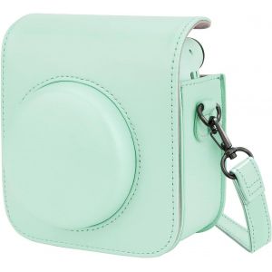 SJZG-Housse Pour Instax Mini 12 Pochette Appareil Photo Instantané Fujifilm Case Camera Sac De Voyage Avec Bandoulière, Vert - Neuf