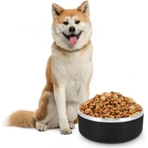 Bol À Eau Pour Chien Black-Dog Bowl Bol À Eau Pour Chien Résistant Aux Éclaboussures (1 Pièce) 42 Oz - Neuf