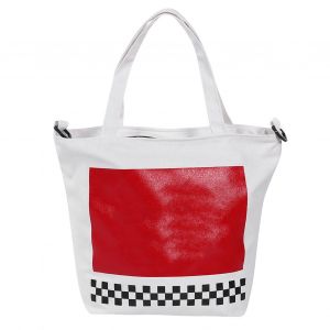 HJLIAN Sac a main en toile pour femme, sac a bandouliere, sac fourre-tout (blanc) - Neuf