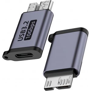 ERYI-10Gbps Câble Usb C Vers Micro Usb 3.0, 2Pcs Type-C Vers Micro-B 3.0, Cable Disque Dur Compatible Avec Disque Dur Externe Toshiba/Seagate/Wd External Hard Drive/My Passport Elements/Galaxy - Neuf