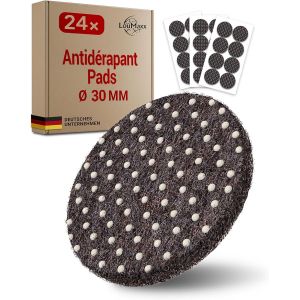 Rondelles Adhésives Antidérapantes|Coussinets Antidérapants Ø 30 Mm|Butées Antidérapantes Pour Meubles Avec Maintien Très Solide-Lot De 24 Tampons En Caoutchouc En Feutre - Neuf