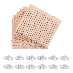 Lot De 6 Mèches De Bougie En Bois De 7 X 6 Cm Pour Fabrication De Bougies - Neuf