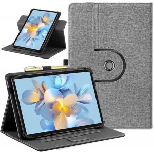 Coque Universelle Pour Tablette 10 Pouces (9""-10.5""/10.9""/11""), Étui Rotative À 360° Multipositions Pour Tablette Teclast, Blackview, Yestel, Yotopt, Meberry, Oscal Etc, Gris[Coq9120506] - Neuf