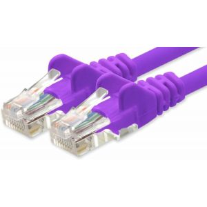 C&acirc;ble R&eacute;seau Cat6 Cat 6-1X 0,5M - Rj45 Ethernet Lan Dsl Routeur Modem - Violet - Neuf
