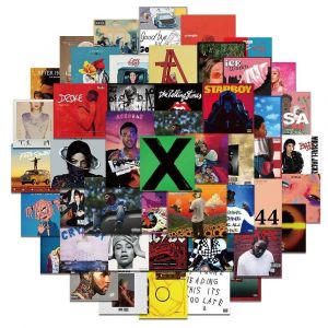 Autocollants De Couverture D'Album De Chanteurs D'Artiste,55 Pièces,Pour Bagages,Coque De Téléphone,Ordinateur Portable,Carnet De Notes,Cadeau Pour Enfants. - Neuf