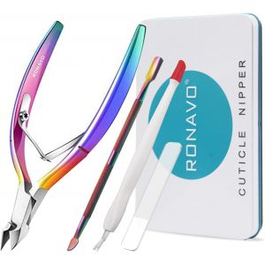 Coupe-Cuticules Avec Poussoir &Agrave; Cuticules - Coupe-Cuticules Pince &Agrave; Cuticules Ciseaux &Agrave; Cuticules Professionnels En Acier Inoxydable Et Coupe-Cuticules Outils De Manucure P&eacute;dicure Durables - Neuf
