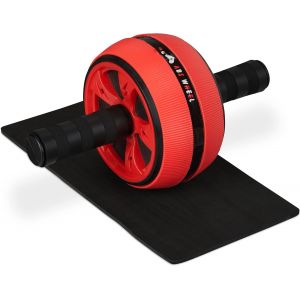 Roue Abdominale, Appareil Abdominaux Pour La Maison, Femmes & Hommes, Antidérapant, Matelas Genoux, Noir-Rouge[Ela710458] - Neuf