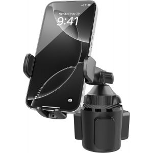 JGD-Support de t&eacute;l&eacute;phone am&eacute;lior&eacute; pour Voiture et Camion - Support Robuste pour iPhone - Bras Long r&eacute;glable - Pivote Rapidement &agrave; Une Main - Noir - Neuf