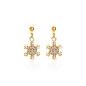 Boucles D'oreilles Flocon De Neige De Noël Pour Femmes - Neuf