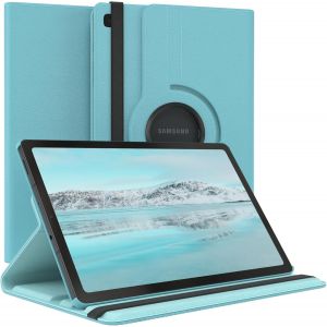 &Eacute;tui Pour Tablette Samsung Galaxy Tab S6 Lite Housse De Protection Smart Cover Support Rotatif Pochette Pliante 360&deg; Pivotante Avec Fonction Stand Cuir Synth&eacute;tique Bleu - Neuf