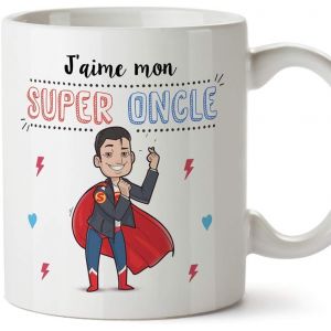 Eryi-Tonton Mug/Tasse U2013 J'aime Mon Super Oncle U2013 Tasse Originale/Cadeau Anniversaire/Future Tonton. Céramique 350 Ml - Neuf