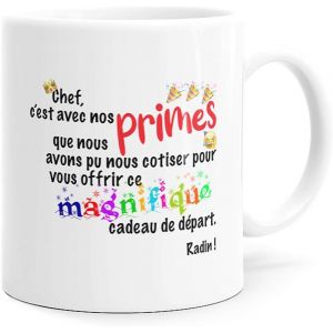 Eryi-Mug Humour Collègue Tasse Message Drôle Chef. Idée Cadeau Original Pour Départ En Retraite Mutation Travail Bureau Homme Femme Pour Anniversaire Noël. Souriez Dès Le Réveil. - Neuf