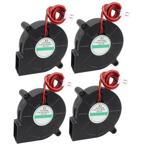 4 pièces ventilateurs pour imprimante 3D 5015 DC 12V 50x50x15mm refroidissement silencieux ventilateur radial turbo blower ventilateur avec câble de 30cm pour la dissipation thermique - Neuf