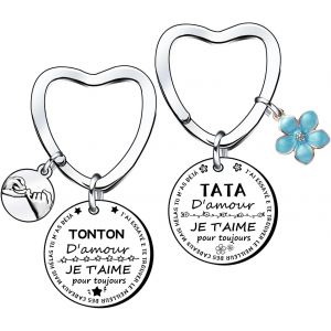 KAL-Porte-Clés Parrain Et Marraine Cadeau Parrain Marraine Porte Clé Annonce Parrain Marraine Cadeaux, Porte Clef Porte-Clés Comme Cadeau Baptême Pour Parrain Marraine Demande Argenté L - Neuf