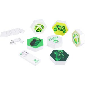 KALANKA-XBOX Lampes LED hexagonales Sur pied ou &agrave; fixer au mur - D&eacute;coration personnalisable pour la salle de jeux avec changement de lumi&egrave;re &agrave; distance et modes musicaux actifs - Neuf