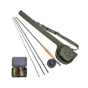 Kit De P&ecirc;che &Agrave; La Mouche Leo 9' Pour D&eacute;butants : Canne, Moulinet, 20 Mouches Et Sac De Transport &iquest; Ensemble Complet Pour D&eacute;butants - Neuf