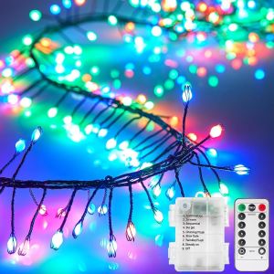 Guirlande Lumineuse Firecracker-9 M-300 Led-8 Modes-Étanche-Avec Télécommande-Pour Bricolage,Chambre À Coucher,Noël,Mariage,Fête-Multicolore - Neuf