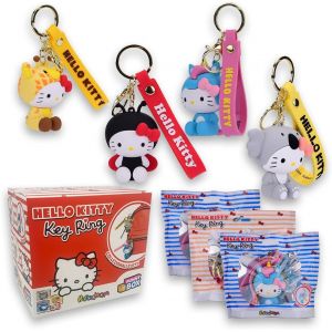 KAL-Hello Kitty Key Ring - Funny Box Con 3 Personaggi Diversi - Neuf