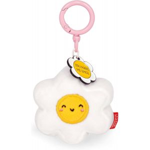 TIANYI-- Porte-clés Super Soft! Thème Daisy, Porte-clés en Peluche, Pendentif avec Message gravé et Mousqueton en Zinc, 7x11 cm - Neuf