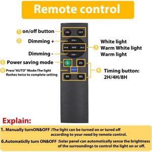 Subzonal-2 Lampe Suspendue Solaire Exterieur Intérieur, Lampe Solaire 4 Modes Eclairage Solaire Avec Télécommande, 3 Luminosité, 3200k 4800k 5200k, Ip66 Étanche Pendant Lumière Pour Jardin Garage Cou - Neuf